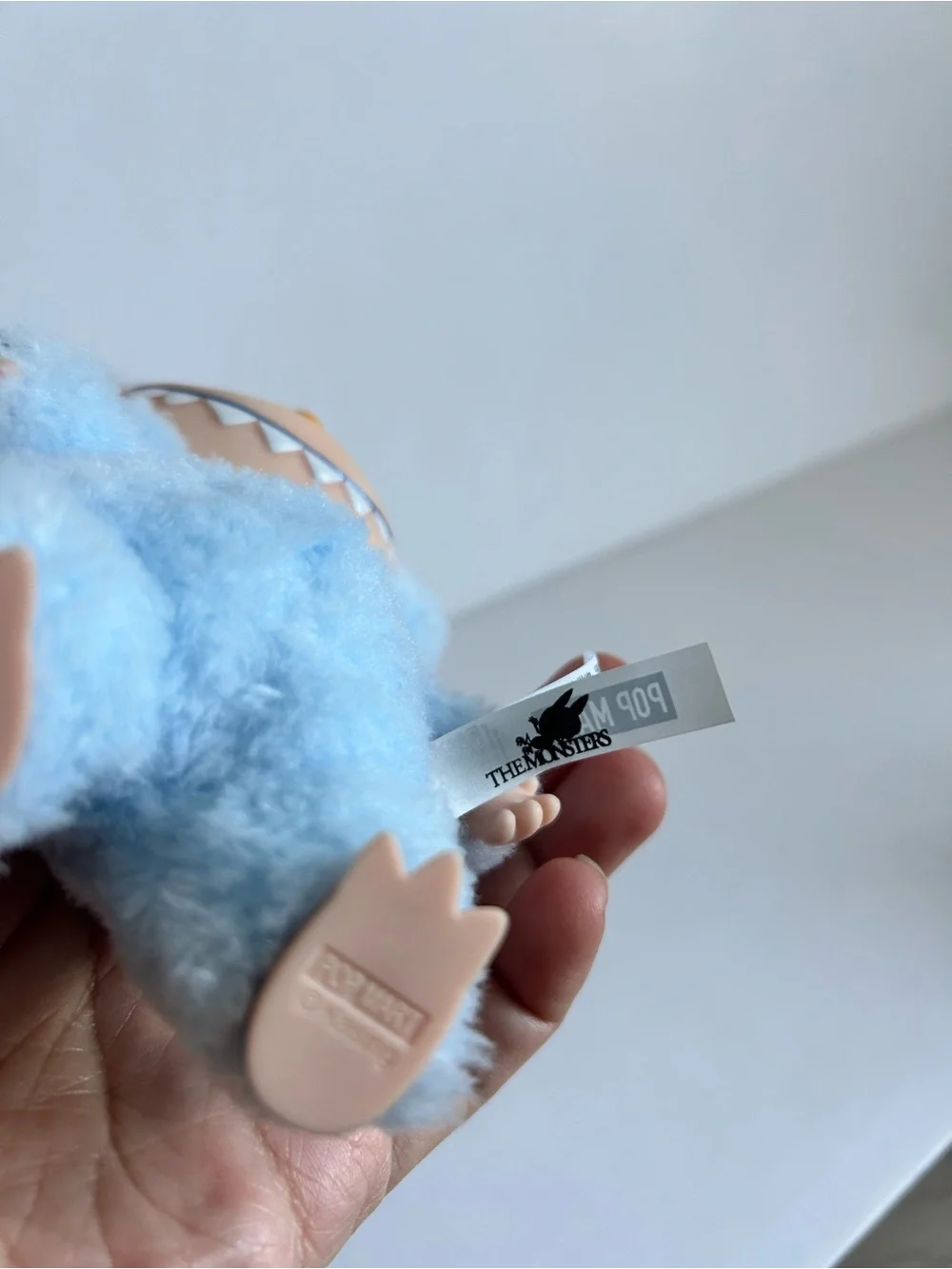 Pop Mart labubu Blue Plush Monster Keychain by